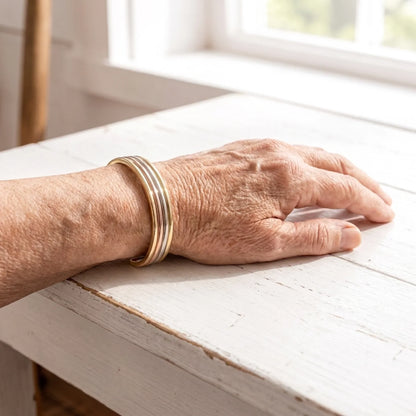 Pulseira de Cobre com Costura
