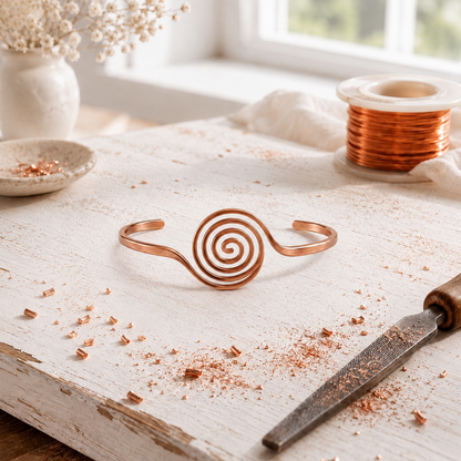 Pulseira de cobre Gyre de uma volta