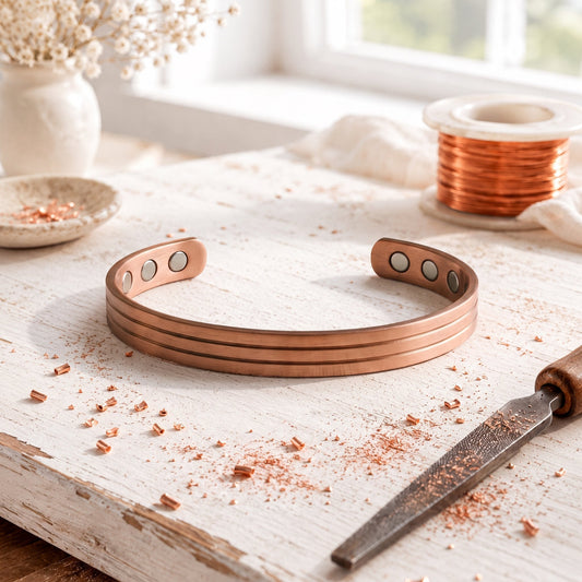 Pulseira de cobre Furrow