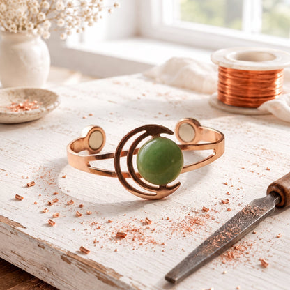 Pulseira de cobre verde da Lunara