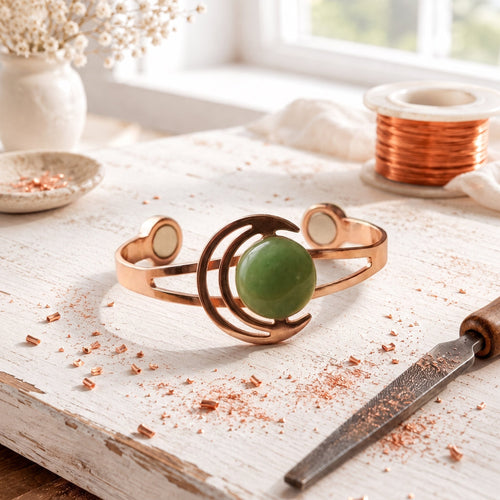 Pulseira de cobre verde da Lunara