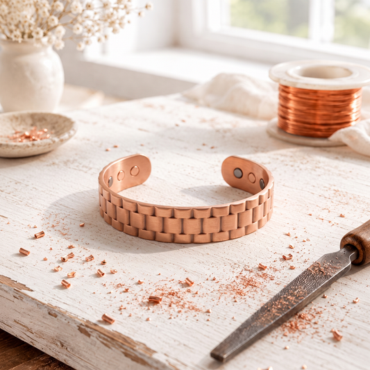 Pulseira masculina Ashlar em cobre