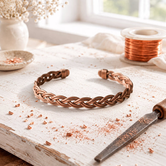 Pulseira de cobre Entwine